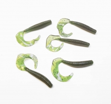 5 Pack Large Soft Plastic Grubs Brown Scented 55mm 5.5cm 3.5g Soft Plastic Fishing Lures